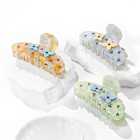 Заколки-когти с уксусной кислотой, цветок, аксессуары для волос для девочек или женщин