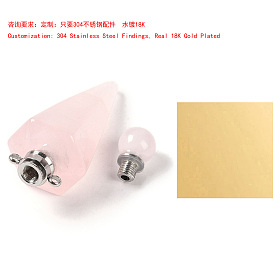 304 accessoires en acier inoxydable, pour pendentifs en forme de flacon de parfum ouvrable