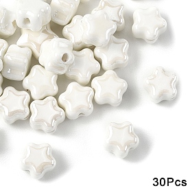 30шт. фарфоровые бусины ручной работы, цветка сливы, яркие глазированный фарфор