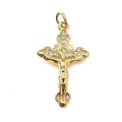Латунные микро проложить кубического циркония подвески, подвески в виде креста-распятия, без свинца и без кадмия, стойки покрытие, долговечный, с целью перехода в кольце