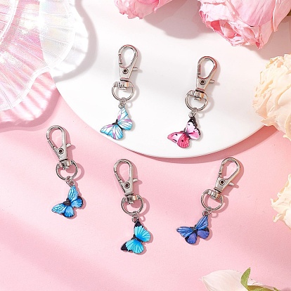 Подвески из эмали из сплава бабочки, с сплава шарнирного когтя омара застежками