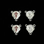 Alloy Enamel Chandelier Component Links, Shell Shape with Cross & Saint
