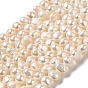 Natural Cultured Freshwater Pearl Beads Strands, Two Sides Polished, Grade 3A+