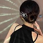 Minimalist Modern Moonstone Spider Hairpin for Women - High Fashion Alloy Hair Clip for Chic Bun Hairstyles