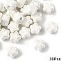 30Pcs Handmade Porcelain Bead, Plum Blossom, Bright Glazed Porcelain