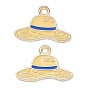 Alloy Enamel Pendants, Beach Hat Charms
