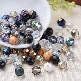 Galvanoplastie perles de verre tchèque, facette, ovale