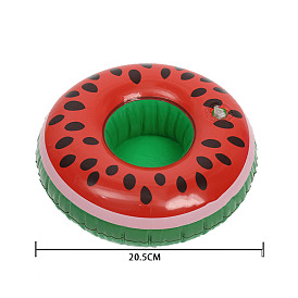 Watermelon Shaped PVC Swim Ring, for Doll Summer Party Accessories Supplies