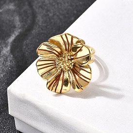 304 открытые манжеты из нержавеющей стали, цветок, ионное покрытие (ip)