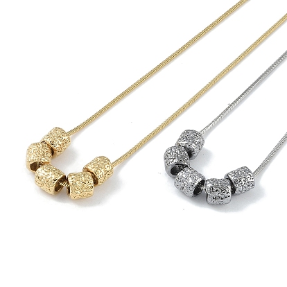 304 Stainless Steel Snake Chain Necklaces, Column