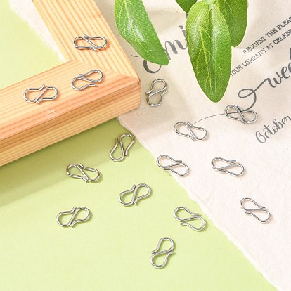 304 Stainless Steel S-Hook Clasps, 12x6x1mm
