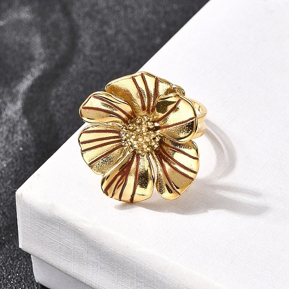 304 открытые манжеты из нержавеющей стали, цветок, ионное покрытие (ip)