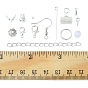 DIY Jewelry Making Finding Kit, Including Brass Bead Tips & Crimp Beads, Iron Chain Extender & Jump Rings & Ribbon Crimp Ends & Pins & Earring Hook, Alloy Clasps & Charms, Plastic Ear Nuts