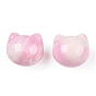 Opaque Acrylic Beads, Two Tone, Cat