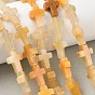 Natural Topaz Jade Beads Strands, Religion Cross