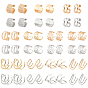 44Pcs Brass Cuff Earrings Set, Wide Band & Hollow Leaf Wrapped Earrings for Non Piercing