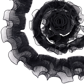 3 многослойная полиэфирная лента с рюшами, плиссированная волнистая лента, для аксессуаров к одежде