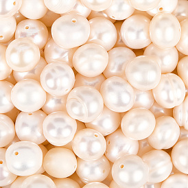 100шт. натуральные пресноводные жемчужные бусины, круглые