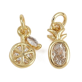 Фрукты латунные микропаве кубические циркониевые подвески, долговечный, стойки покрытие, без свинца и без кадмия, с целью перехода в кольце