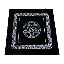 Velvet Altar Cloth, Pentagram Witchcraft Supplies, Tarot Spread Table Top Cloth, Wiccan Square Spiritual Sacred Cloth