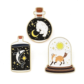 Космические эмалевые значки, булавки для лацканов из сплава для одежды рюкзака, золотые