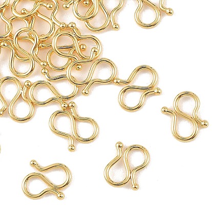 SHEGRACE Brass S-Hook Clasps, Nickel Free
