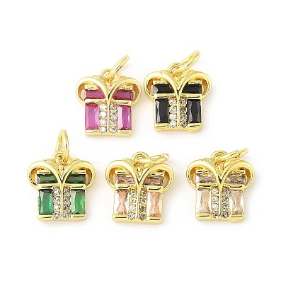 Латунные микро проложить кубического циркония подвески, подарочные подвески, долговечный, без кадмия и без свинца, стойки покрытие, реальный 18 k позолоченный, с целью перехода в кольце