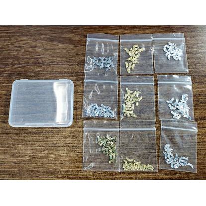 Olycraft 144Pcs 9 Style Alloy Cabochons, Nail Art Decoration Accessories, DIY Crystal Epoxy Resin Material Filling, Eagle & Wings
