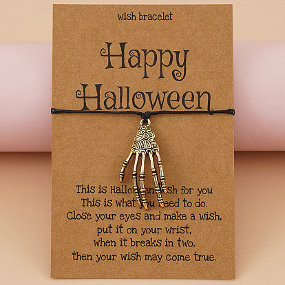 Spooky Skeleton Hand Jewelry Set - Fun Halloween Accessories for Men and Women