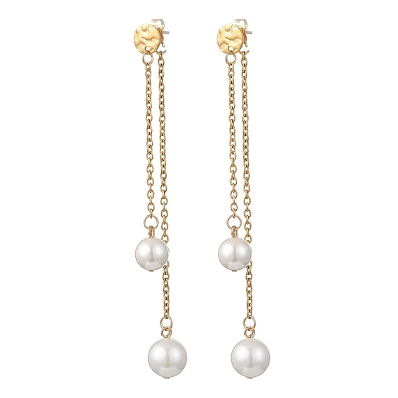 Серьги-гвоздики с круглыми кисточками из ракушечного жемчуга, С 304 результатами из нержавеющей стали