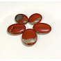 Natural Red Jasper Oval Palm Stone, Reiki Healing Pocket Stone for Anxiety Stress Relief Therapy