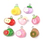 Подвески из непрозрачной смолы с фруктовой тематикой, разнообразные, с платиновым глазом
