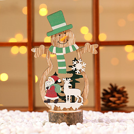 Деревянные украшения, для украшения деревянной витрины снеговика, для рождественской вечеринки подарок украшение дома