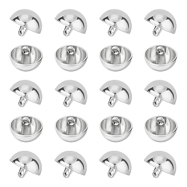 40шт. шт. пуговицы из сплава, 1-луночное, купол / полукруглый