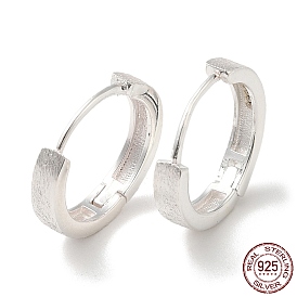 999 Sterling Silver Hoop Earrings for Women, with 999 Stamp