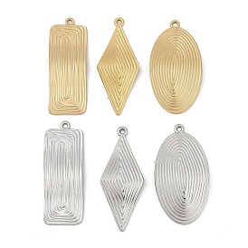304 подвески из нержавеющей стали, прямоугольный ромб овальный шарм