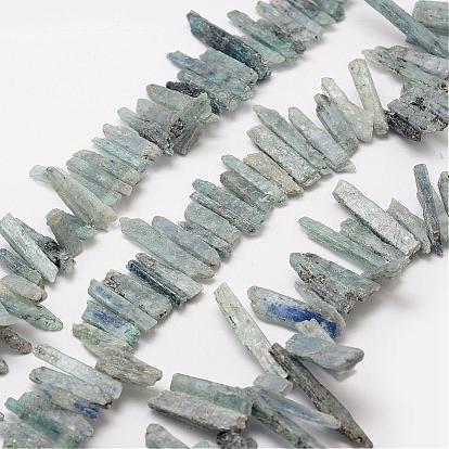 Натуральные нити из кианита / цианита / дистенового бисера, самородки