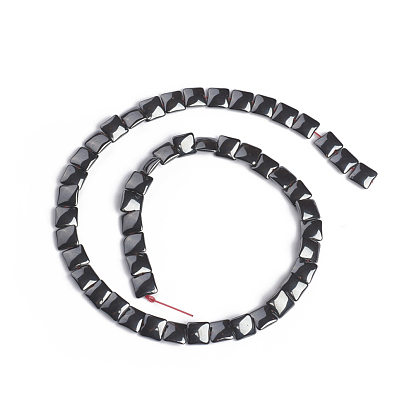 Non-magnetic Synthetic Hematite Beads Strands, Square