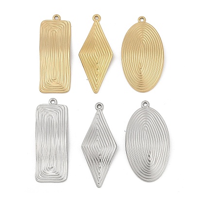 304 подвески из нержавеющей стали, прямоугольный ромб овальный шарм