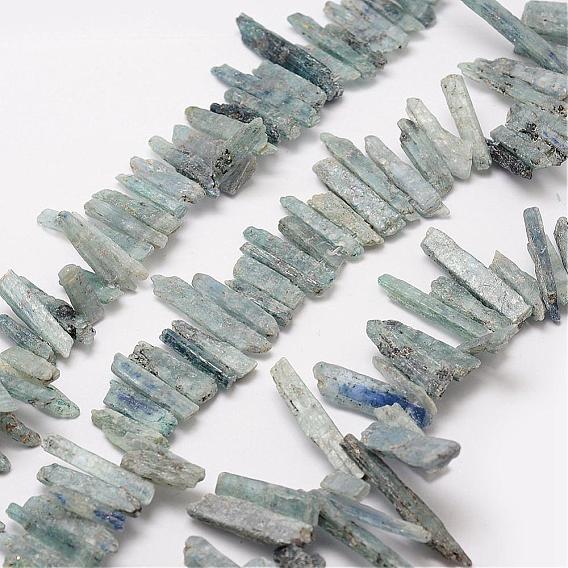 Натуральные нити из кианита / цианита / дистенового бисера, самородки