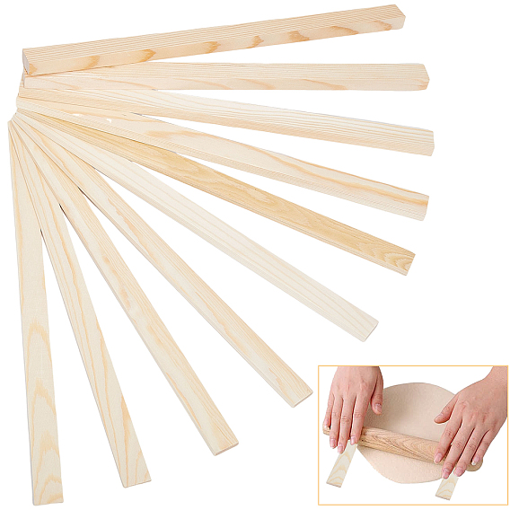 10шт 5 стиль направляющая грязевого ролика, деревянные полоски для формирования грязевых пластин, керамика полимерная глина керамика инструмент для моделирования, прямоугольные