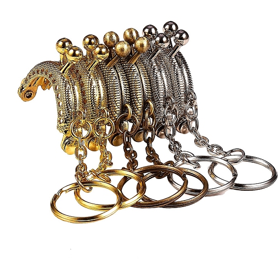 Iron Purse Frame Handle for Bag Sewing Craft Tailor Sewer, with Key Ring
