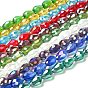 Electroplate Glass Beads Strands, AB Color Plated, Faceted Teardrop