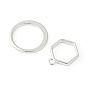 10Pcs Alloy Open Back Bezel Pendants and Links, Filling Accessories, for Epoxy Resin, Resin Jewelry Making, Mixed Shapes
