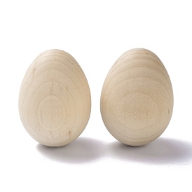 Unfinished Blank Wooden Easter Craft Eggs, DIY Wooden Crafts, Teardrop