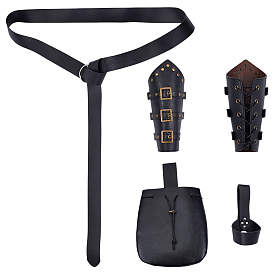 Наборы аксессуаров эпохи Возрождения, В комплект входят кожаные ножны для меча, защита на запястье и цепной ремень., крышка стеклянной бутылки