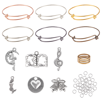 Изготовление регулируемого расширяемого браслета из латуни своими руками, с подвесками из сплава в тибетском стиле и помощником из латуни