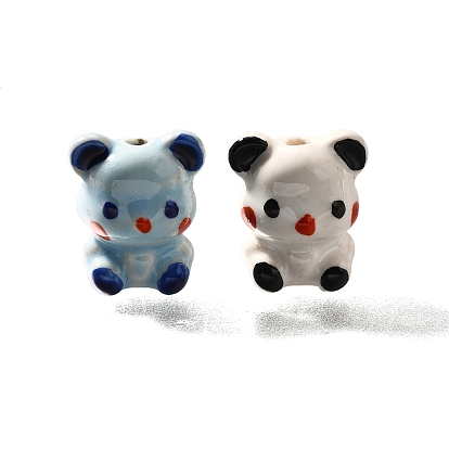 Фарфоровые бусины ручной работы, пикап медведь