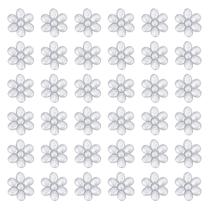 100 шт. полиэстеровые нитки для вышивки, приклеиваемые утюгом/пришиваемые нашивки, аппликации из ткани, цветка сливы