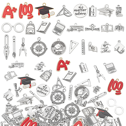 Подвески из сплава с эмалью выпускного сезона, разнообразные